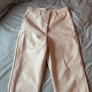aritzia off white leather pants